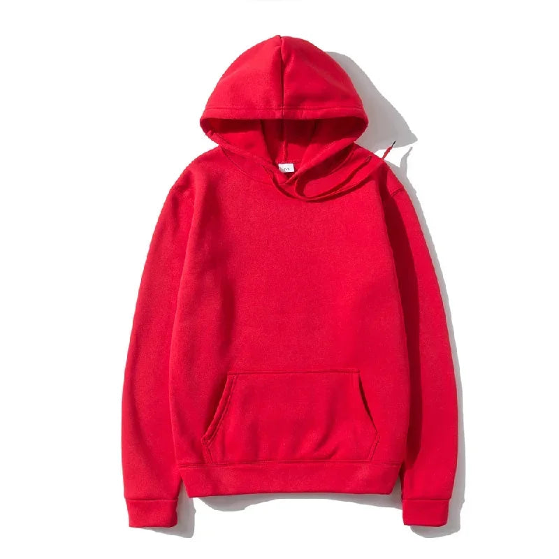 Unisex Solid-Color Pullover Hoodie