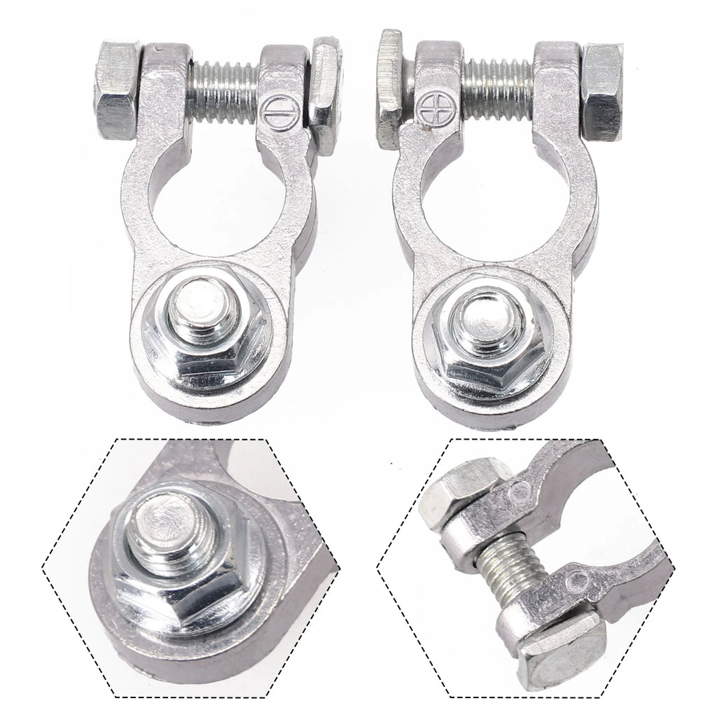 Car Battery Terminal Clamp Pair — Zinc Alloy