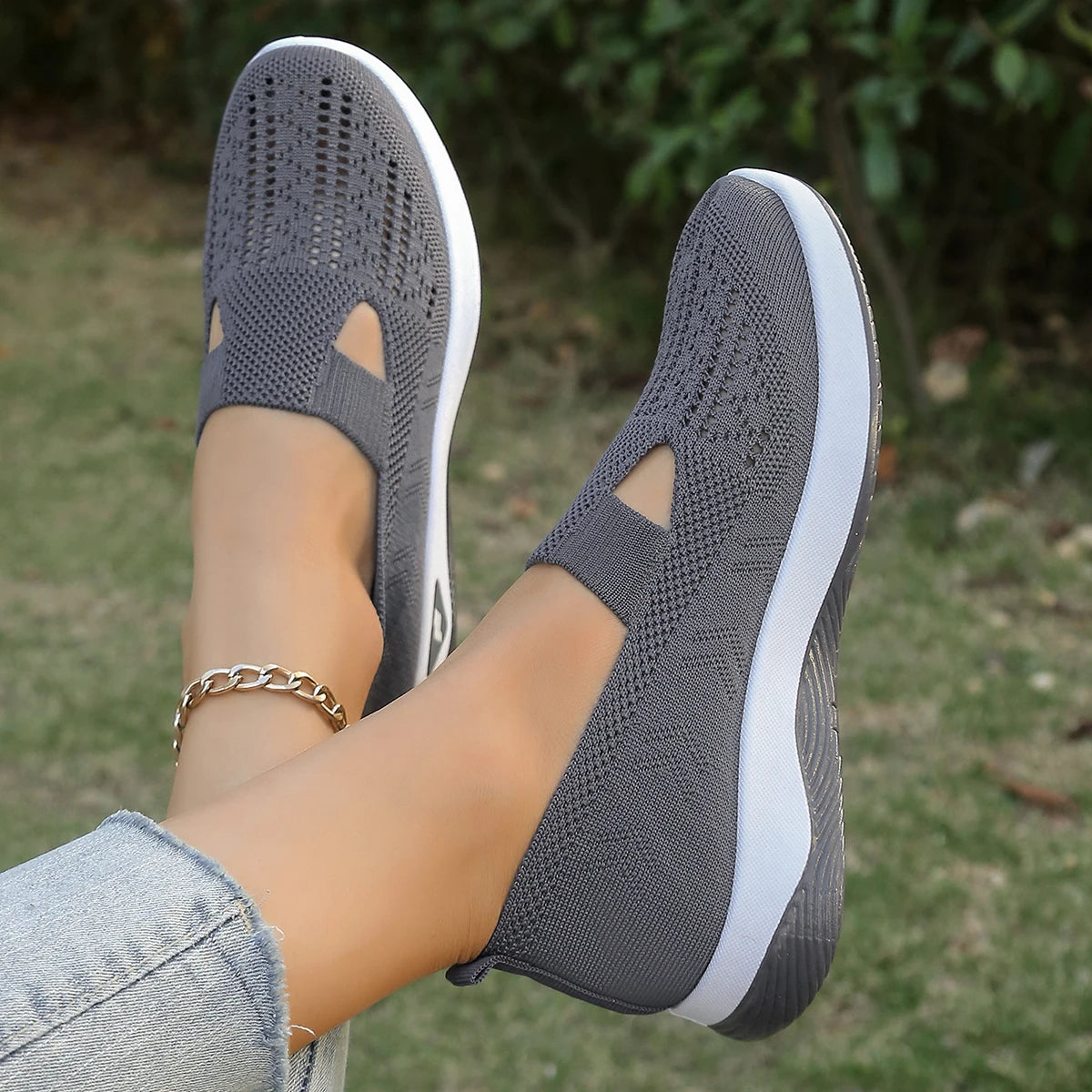Women's Casual Solid-Color Sneakers