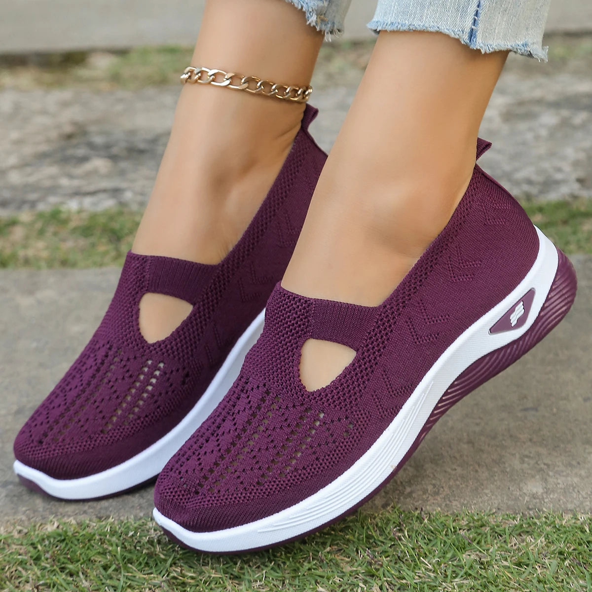 Women's Casual Solid-Color Sneakers
