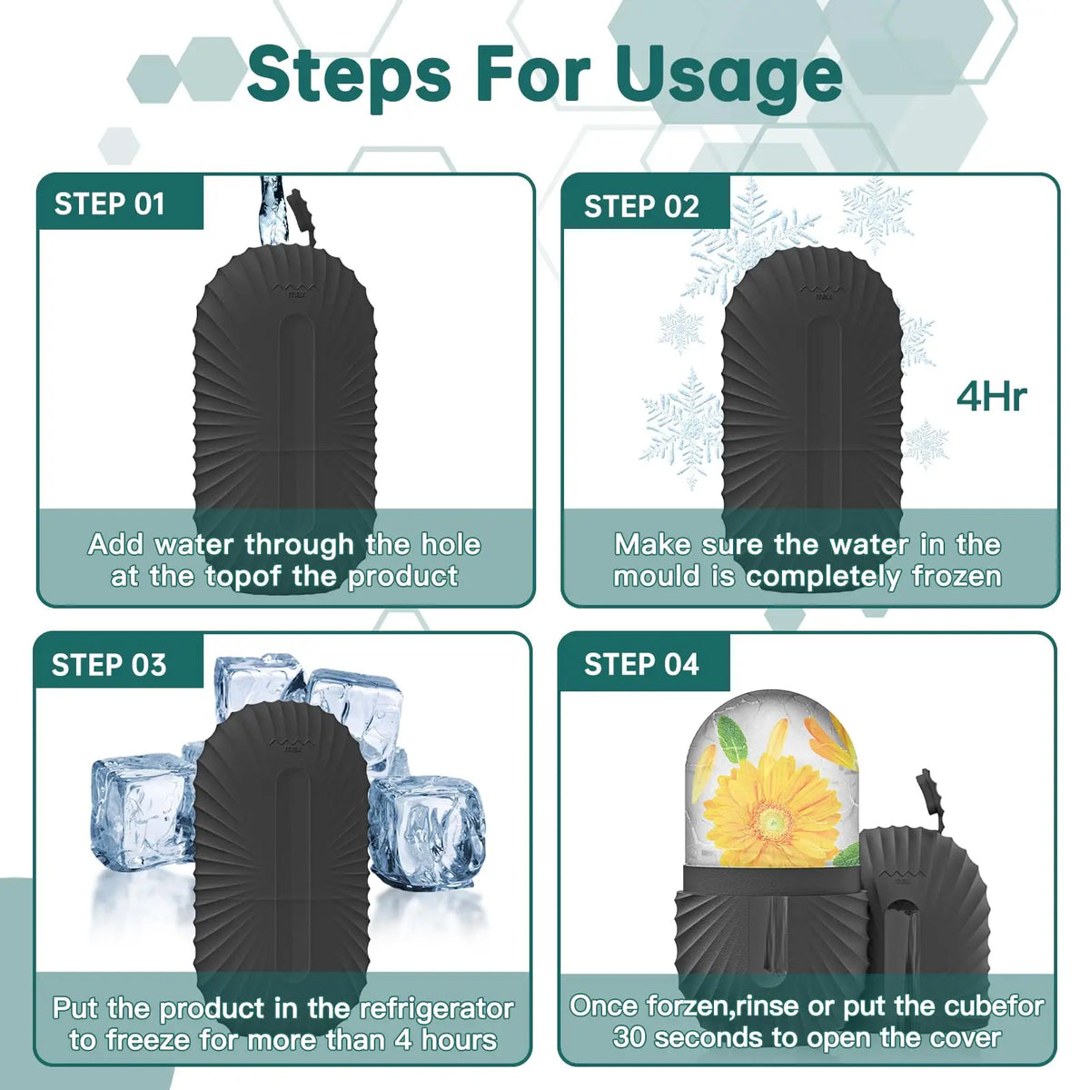 Ice Face Roller & Gua Sha Set — Facial Skincare Massage Tool