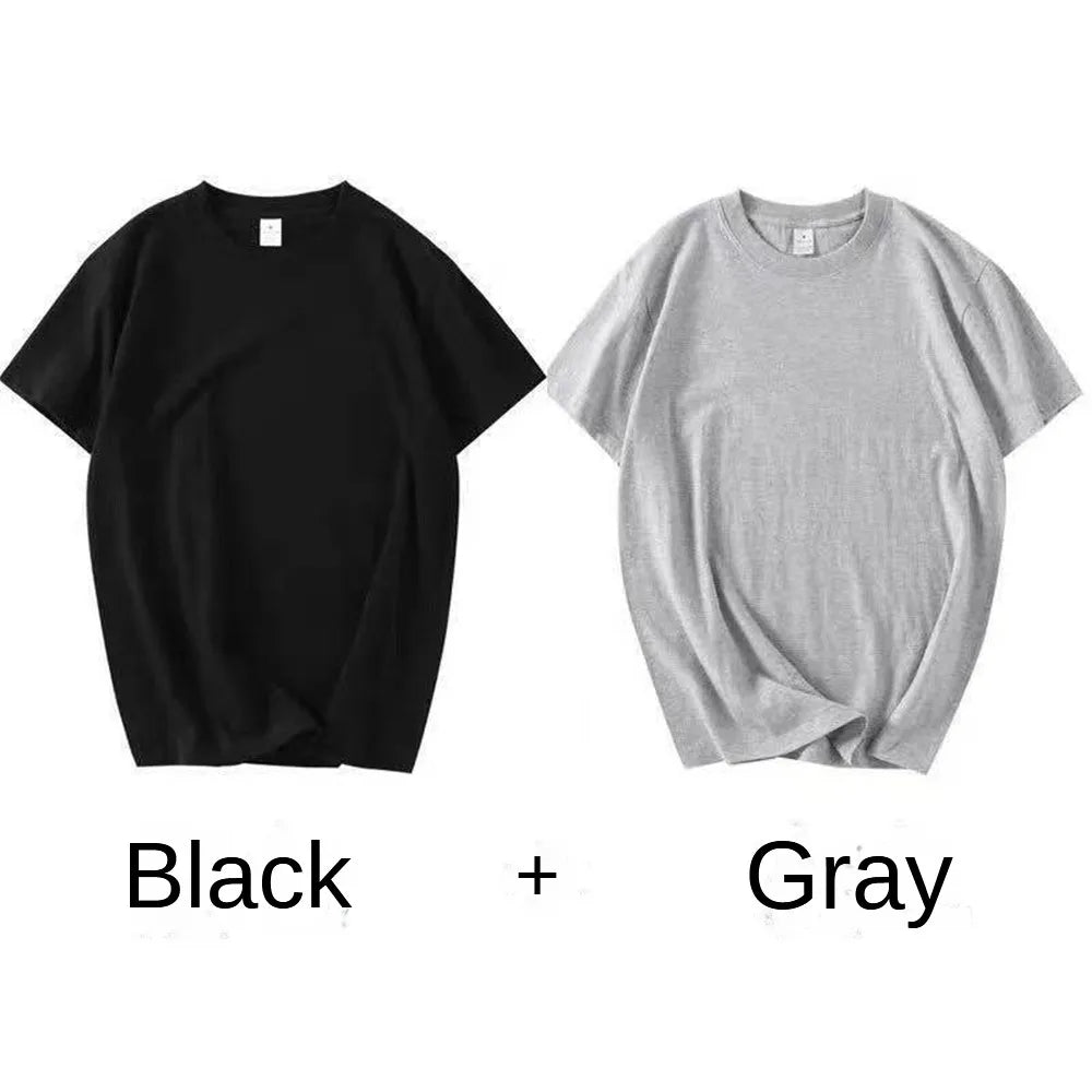 Unisex Cotton Solid T-Shirt 2-Pack