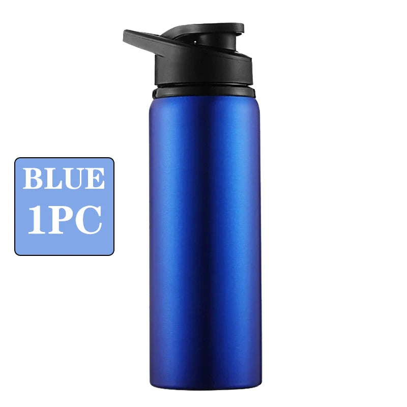 Leakproof Aluminum Sports Water Bottle — 600ml Reusable Bottle with Direct-Drink Lid