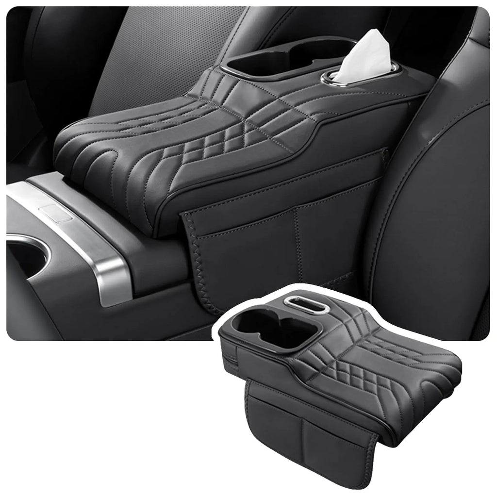 Car Armrest Cushion with Compartments