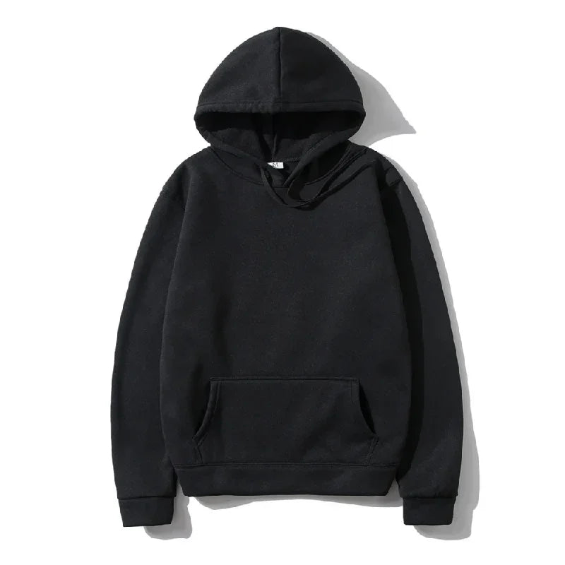 Unisex Solid-Color Pullover Hoodie