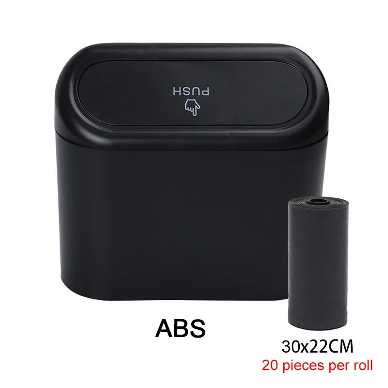 Car Trash Can with Lid and Garbage Bags