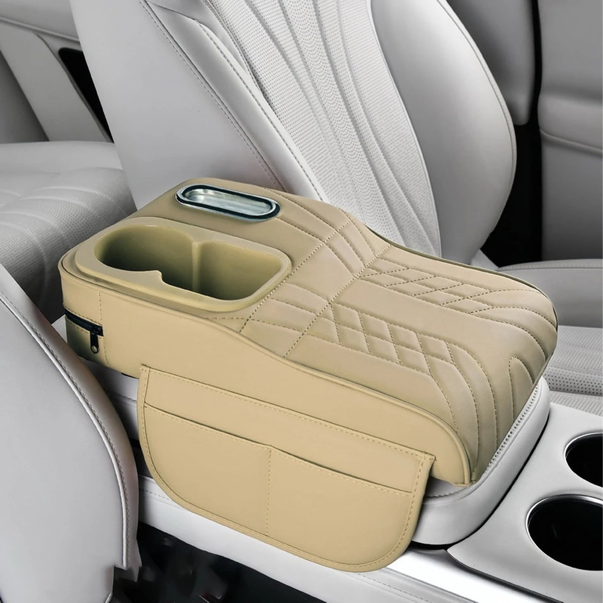 Car Armrest Cushion with Compartments