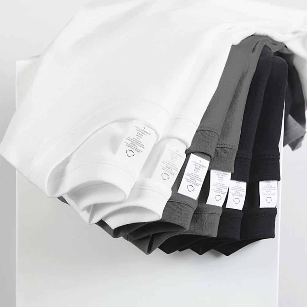 Unisex Cotton Solid T-Shirt 2-Pack