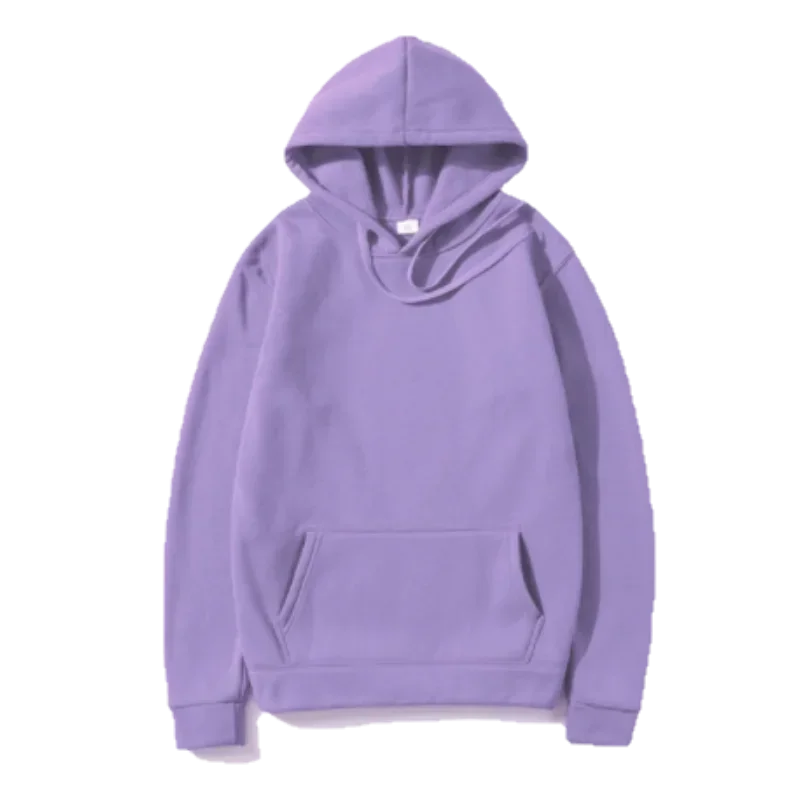 Unisex Solid-Color Pullover Hoodie