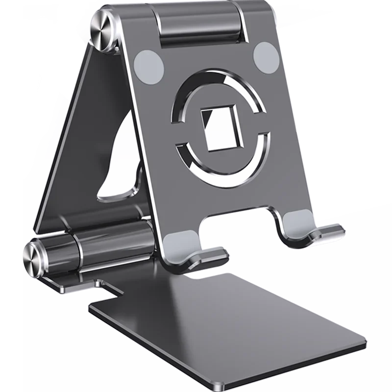 360° Rotating Aluminum Tablet & Phone Stand — Adjustable Foldable Holder