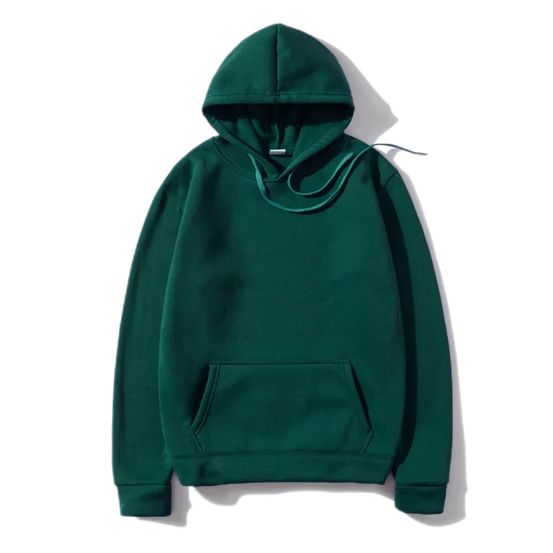 Unisex Solid-Color Pullover Hoodie