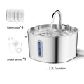 Automatic Stainless Steel Pet Water Fountain — 2.2L with Sensor and Filters