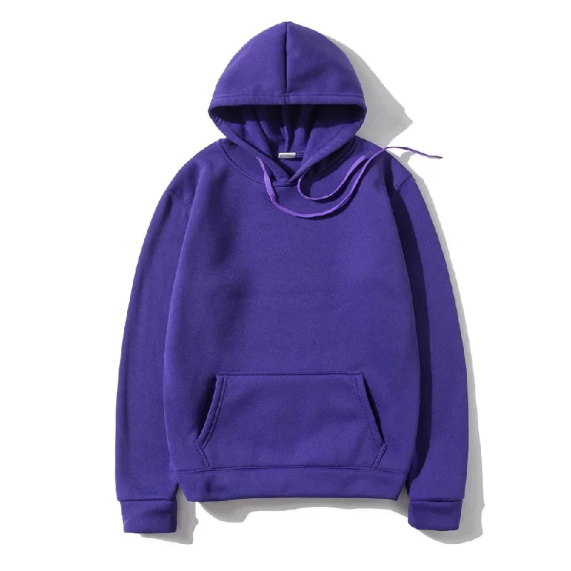 Unisex Solid-Color Pullover Hoodie