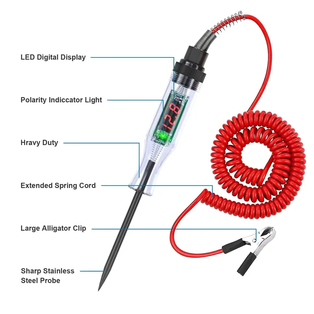 Automotive Circuit Tester Probe — 6V to 24V Test Light