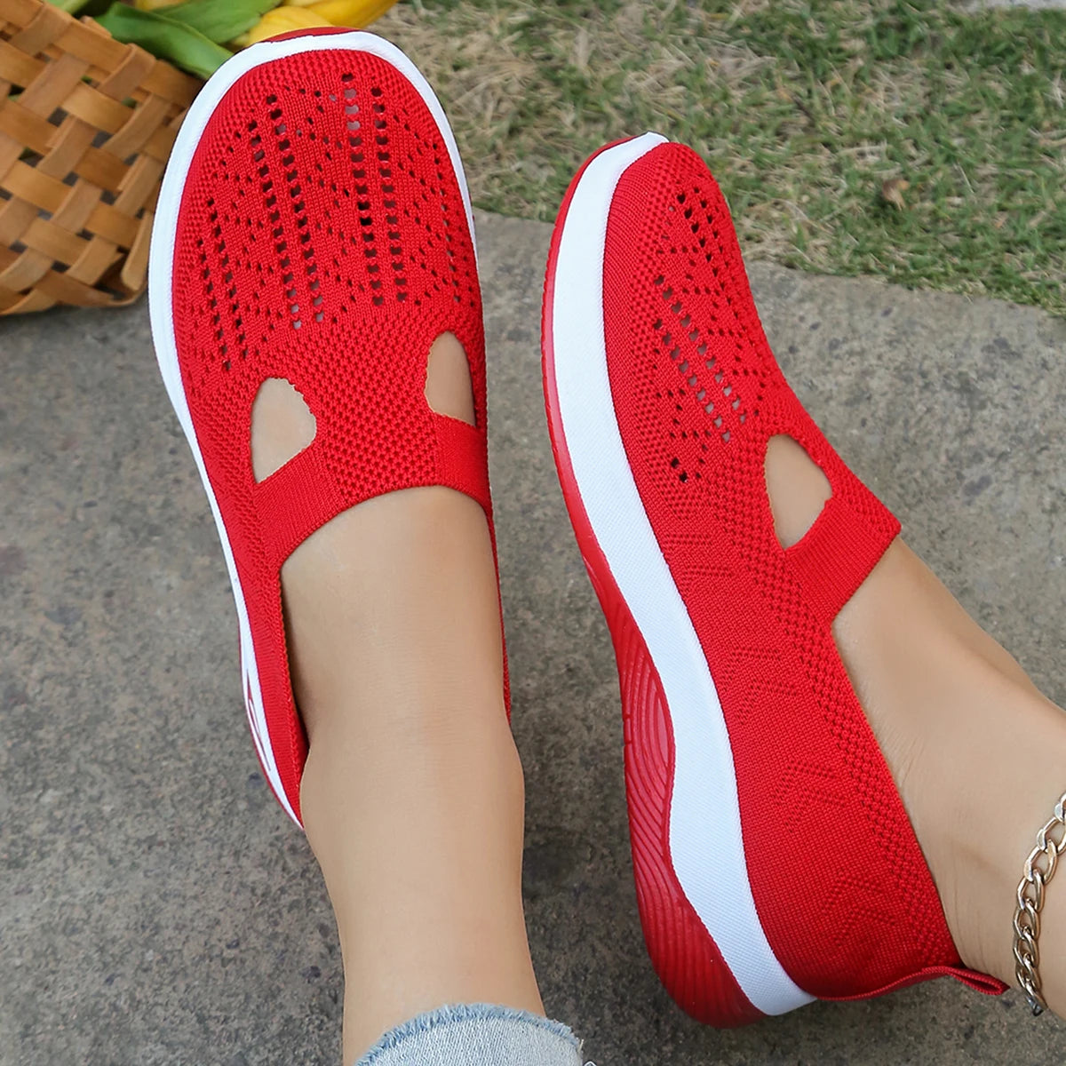 Women's Casual Solid-Color Sneakers