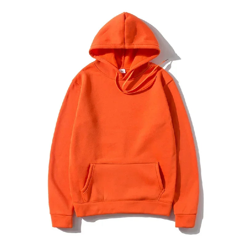 Unisex Solid-Color Pullover Hoodie