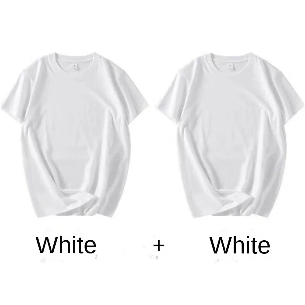 Unisex Cotton Solid T-Shirt 2-Pack