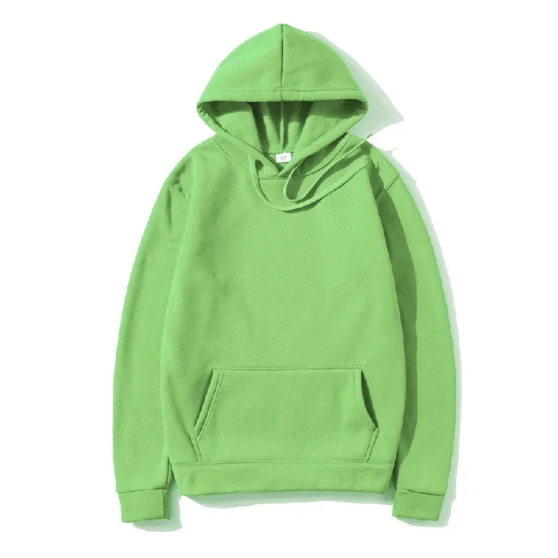 Unisex Solid-Color Pullover Hoodie