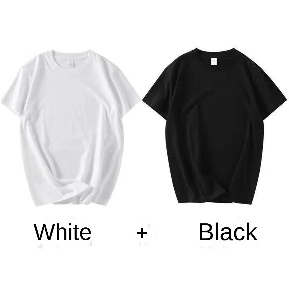 Unisex Cotton Solid T-Shirt 2-Pack