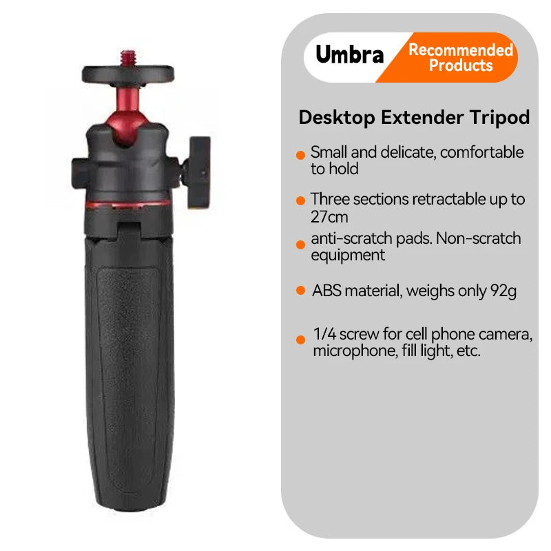 Foldable Mini Tripod with Ball Head for Phone and Camera