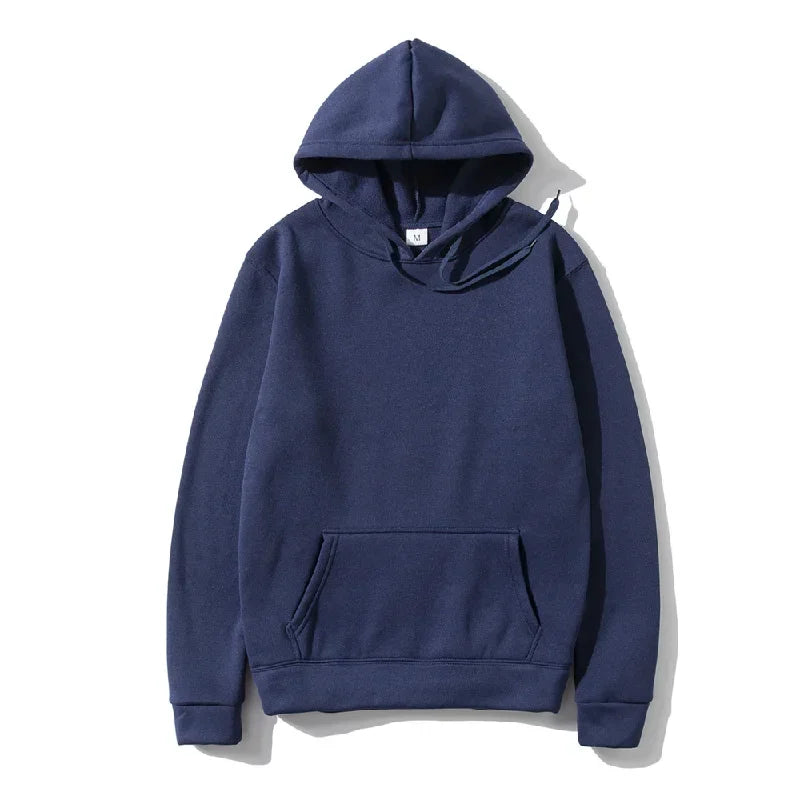 Unisex Solid-Color Pullover Hoodie