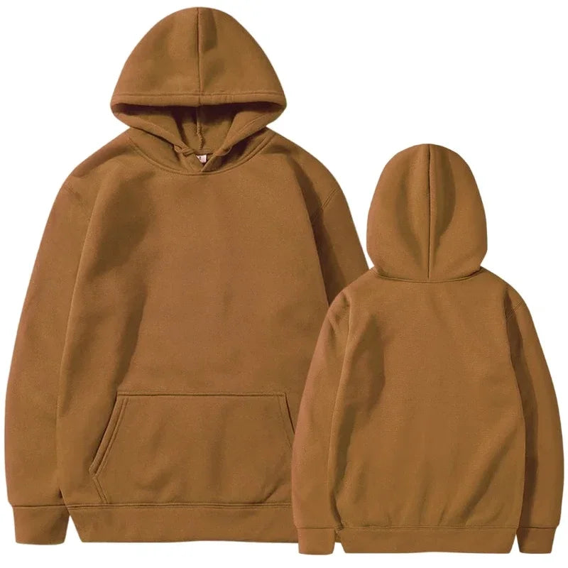 Unisex Solid-Color Pullover Hoodie