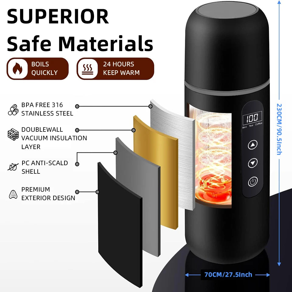 12V Portable Car Heating Cup (500ml)