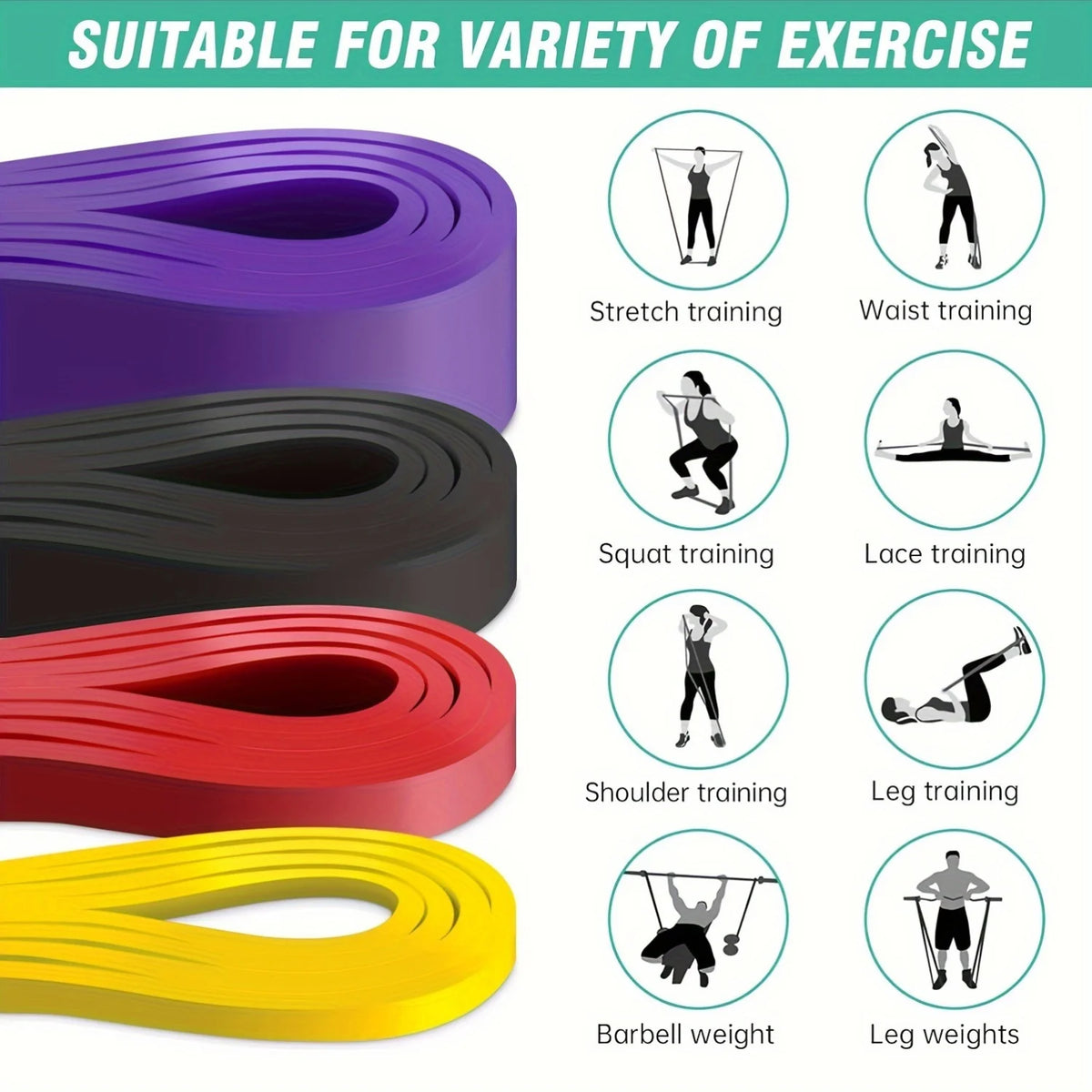 Stackable TPE Resistance Band Set