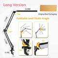 LED Desk Lamp with Clamp 10W Swing Arm Desk Lamp Eye-Caring Dimmable Desk Light with 10 Brightness Level, 3 Lighting Modes