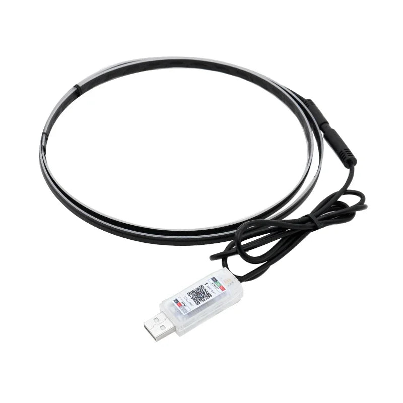 Colorful LED Car Interior Hidden App Remote Control Atmosphere Lamp USB Car Ambient Light Acrylic Strips Dashboard Lights RGB