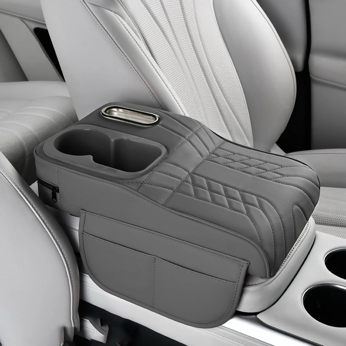 Car Armrest Cushion with Compartments