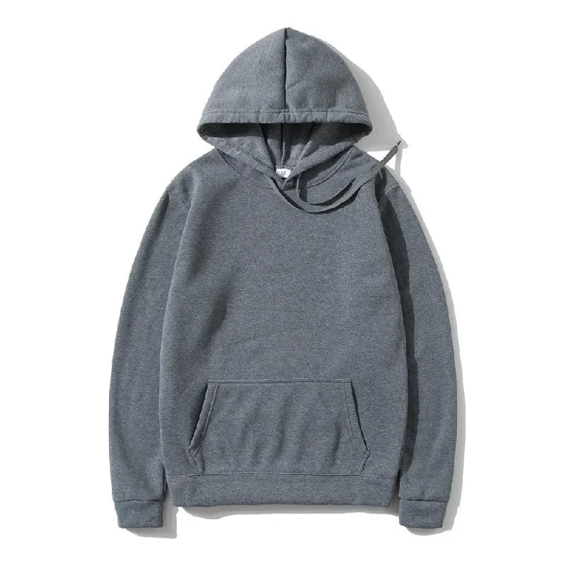 Unisex Solid-Color Pullover Hoodie
