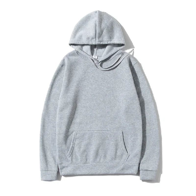 Unisex Solid-Color Pullover Hoodie