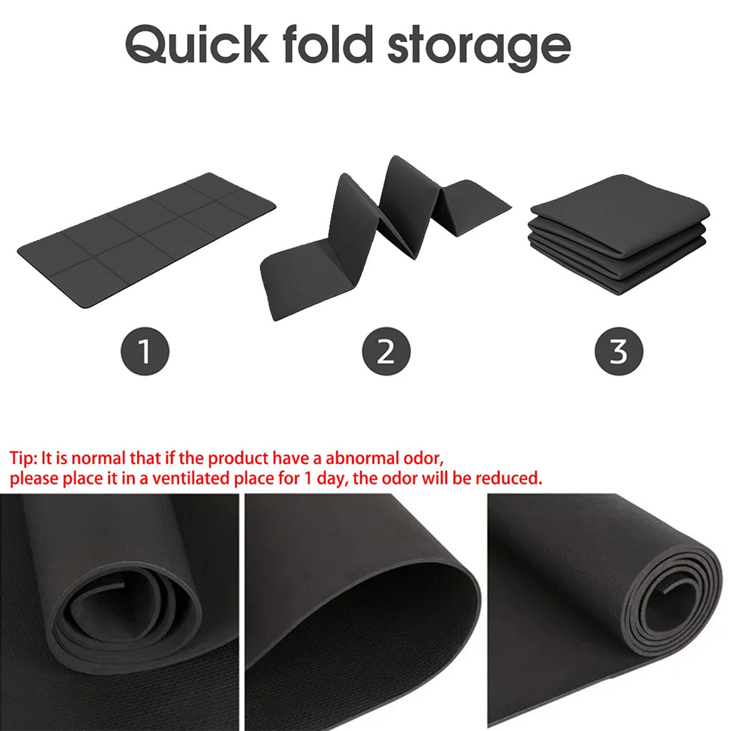 Foldable Yoga Mat — Eco-Friendly EVA Travel Exercise Mat (3mm / 4mm / 6mm)